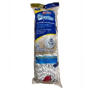 Microfiber Twist Mop Refill - White and Red
